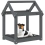 Cama para perros madera maciza de pino gris 61x50x70 cm de vidaXL, Camas para perros - Ref: Foro24-822199, Precio: 44,99 €, D...