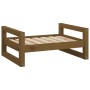 Cama para perros madera maciza pino marrón miel 65,5x50,5x28 cm de vidaXL, Camas para perros - Ref: Foro24-821475, Precio: 37...