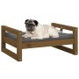 Cama para perros madera maciza pino marrón miel 65,5x50,5x28 cm de vidaXL, Camas para perros - Ref: Foro24-821475, Precio: 37...