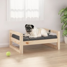 Hundebett aus massivem Kiefernholz 65,5x50,5x28 cm von vidaXL, Betten für Hunde - Ref: Foro24-821472, Preis: 40,17 €, Rabatt: %