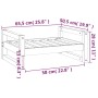 Hundebett aus massivem Kiefernholz 65,5x50,5x28 cm von vidaXL, Betten für Hunde - Ref: Foro24-821472, Preis: 40,99 €, Rabatt: %