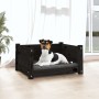 Hundebett aus massivem schwarzem Kiefernholz, 55,5 x 45,5 x 28 cm von vidaXL, Betten für Hunde - Ref: Foro24-821446, Preis: 4...