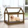 Hundebett aus massivem Kiefernholz, honigbraun, 81 x 60 x 70 cm von vidaXL, Betten für Hunde - Ref: Foro24-822210, Preis: 49,...