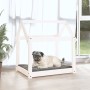 Cama para perros madera maciza de pino blanco 71x55x70 cm de vidaXL, Camas para perros - Ref: Foro24-822203, Precio: 57,83 €,...