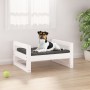 Cama para perros madera maciza de pino blanco 55,5x45,5x28 cm de vidaXL, Camas para perros - Ref: Foro24-821468, Precio: 43,8...