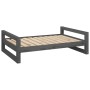 Cama para perros madera maciza de pino gris 95,5x65,5x28 cm de vidaXL, Camas para perros - Ref: Foro24-821484, Precio: 60,08 ...