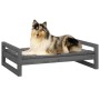 Cama para perros madera maciza de pino gris 95,5x65,5x28 cm de vidaXL, Camas para perros - Ref: Foro24-821484, Precio: 60,08 ...