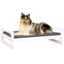 Dog bed solid white pine wood 95.5x65.5x28 cm by vidaXL, Beds for dogs - Ref: Foro24-821483, Price: 73,08 €, Discount: %