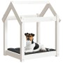 Hundebett aus massivem weißem Kiefernholz, 61 x 50 x 70 cm von vidaXL, Betten für Hunde - Ref: Foro24-822198, Preis: 44,99 €,...