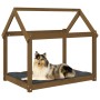 Hundebett aus massivem Kiefernholz, honigbraun, 101 x 70 x 90 cm von vidaXL, Betten für Hunde - Ref: Foro24-822215, Preis: 67...