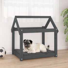 Hundebett aus massivem, grauem Kiefernholz, 71 x 55 x 70 cm von vidaXL, Betten für Hunde - Ref: Foro24-822204, Preis: 47,99 €...