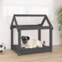 Hundebett aus massivem, grauem Kiefernholz, 71 x 55 x 70 cm von vidaXL, Betten für Hunde - Ref: Foro24-822204, Preis: 47,52 €...