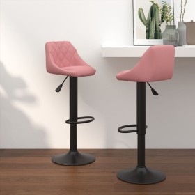 Kitchen stools 2 units pink velvet by vidaXL, Kitchen stools - Ref: Foro24-335354, Price: 134,99 €, Discount: %