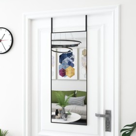 Black glass and aluminum door mirror 40x100 cm by vidaXL, Mirrors - Ref: Foro24-327408, Price: 51,99 €, Discount: %