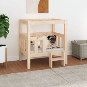 Cama para perros madera maciza de pino 65,5x43x70 cm de vidaXL, Camas para perros - Ref: Foro24-822372, Precio: 68,99 €, Desc...