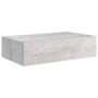 Wall shelf with gray concrete MDF drawer 40x23.5x10 cm by vidaXL, Shelves and shelves - Ref: Foro24-330251, Price: 33,01 €, D...