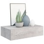 Wall shelf with gray concrete MDF drawer 40x23.5x10 cm by vidaXL, Shelves and shelves - Ref: Foro24-330251, Price: 33,01 €, D...