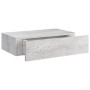 Wall shelf with gray concrete MDF drawer 40x23.5x10 cm by vidaXL, Shelves and shelves - Ref: Foro24-330251, Price: 33,01 €, D...