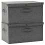 Storage boxes 2 units anthracite gray fabric 50x30x25 cm by vidaXL, Storage baskets - Ref: Foro24-332913, Price: 32,28 €, Dis...