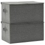 Storage boxes 2 units anthracite gray fabric 50x30x25 cm by vidaXL, Storage baskets - Ref: Foro24-332913, Price: 32,28 €, Dis...