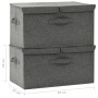 Aufbewahrungsboxen 2 Einheiten anthrazitgrauer Stoff 50x30x25 cm von vidaXL, Aufbewahrungskörbe - Ref: Foro24-332913, Preis: ...