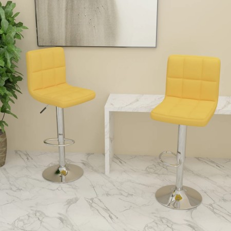 Kitchen stools 2 units mustard yellow fabric by vidaXL, Kitchen stools - Ref: Foro24-334246, Price: 130,99 €, Discount: %