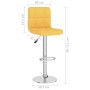 Kitchen stools 2 units mustard yellow fabric by vidaXL, Kitchen stools - Ref: Foro24-334246, Price: 130,99 €, Discount: %