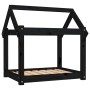 Dog bed solid black pine wood 71x55x70 cm by vidaXL, Beds for dogs - Ref: Foro24-822206, Price: 47,99 €, Discount: %