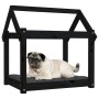 Dog bed solid black pine wood 71x55x70 cm by vidaXL, Beds for dogs - Ref: Foro24-822206, Price: 47,99 €, Discount: %