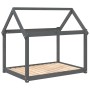 Cama para perros madera maciza de pino gris 111x80x100 cm de vidaXL, Camas para perros - Ref: Foro24-822219, Precio: 80,99 €,...