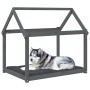 Cama para perros madera maciza de pino gris 111x80x100 cm de vidaXL, Camas para perros - Ref: Foro24-822219, Precio: 80,99 €,...