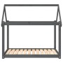 Cama para perros madera maciza de pino gris 111x80x100 cm de vidaXL, Camas para perros - Ref: Foro24-822219, Precio: 80,99 €,...