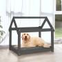 Hundebett aus massivem, grauem Kiefernholz, 81 x 60 x 70 cm von vidaXL, Betten für Hunde - Ref: Foro24-822209, Preis: 52,71 €...