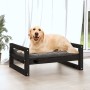 Hundebett aus massivem schwarzem Kiefernholz, 75,5 x 55,5 x 28 cm von vidaXL, Betten für Hunde - Ref: Foro24-821481, Preis: 4...