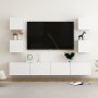 Juego de mueble para TV de 6 piezas aglomerado blanco brillante de vidaXL, Muebles TV - Ref: Foro24-3079293, Precio: 233,32 €...