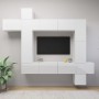 9-Piece TV Cabinet Set Glossy White Chipboard by vidaXL, TV Furniture - Ref: Foro24-3079368, Price: 416,06 €, Discount: %