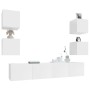 Set de muebles de TV 6 pzas madera contrachapada blanco brillo de vidaXL, Muebles TV - Ref: Foro24-3114258, Precio: 180,04 €,...