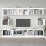 TV furniture set 6 pieces glossy white plywood by vidaXL, TV Furniture - Ref: Foro24-3114370, Price: 249,99 €, Discount: %