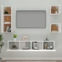 TV furniture set 5 pieces glossy white plywood by vidaXL, TV Furniture - Ref: Foro24-3114442, Price: 156,57 €, Discount: %