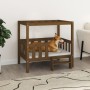 Hundebett aus massivem Kiefernholz, honigbraun, 95,5 x 73,5 x 90 cm von vidaXL, Betten für Hunde - Ref: Foro24-822385, Preis:...