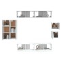 Set de muebles de TV 8 pzas madera contrachapada blanco brillo de vidaXL, Muebles TV - Ref: Foro24-3114490, Precio: 294,09 €,...