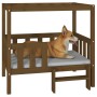 Cama para perros madera maciza pino marrón miel 95,5x73,5x90 cm de vidaXL, Camas para perros - Ref: Foro24-822385, Precio: 90...