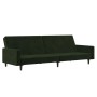 Sofá cama de 2 plazas terciopelo verde oscuro de vidaXL, Sofás - Ref: Foro24-337312, Precio: 205,81 €, Descuento: %