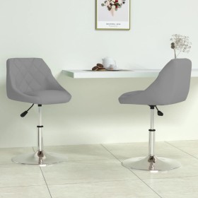 2pcs Light Gray Velvet Swivel Dining Chairs by vidaXL, dining chairs - Ref: Foro24-335283, Price: 118,99 €, Discount: %