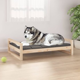 Cama para perros madera maciza de pino 105,5x75,5x28 cm de vidaXL, Camas para perros - Ref: Foro24-821487, Precio: 70,99 €, D...