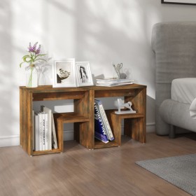 Nightstand 2 pcs smoked oak plywood 40x30x40cm by vidaXL, Nightstands - Ref: Foro24-815178, Price: 48,99 €, Discount: %