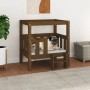 Cama para perros madera maciza pino marrón miel 65,5x43x70 cm de vidaXL, Camas para perros - Ref: Foro24-822375, Precio: 62,2...