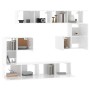 Wall-mounted TV stand made of glossy white plywood by vidaXL, TV Furniture - Ref: Foro24-3114586, Price: 283,79 €, Discount: %