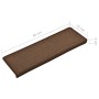 Stair tread mats 15 pcs brown 65x21x4 cm by vidaXL, Stair mats - Ref: Foro24-134571, Price: 52,76 €, Discount: %