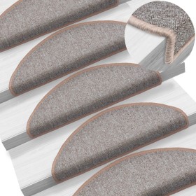 Stair mats 15 units light brown 65x24x4 cm by vidaXL, Stair mats - Ref: Foro24-133886, Price: 70,99 €, Discount: %